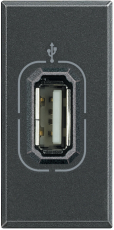 Разъем USB Axolute, 1 модуль (антрацит)