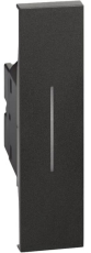 Одноклавишный выключатель на 1 модуль на автозажимах (Антрацит)