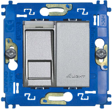 Розетка компьютерная RJ45 Livinglight, кат. 5E (алюминий) Розетка компьютерная RJ45 Livinglight, кат. 5E (алюминий)