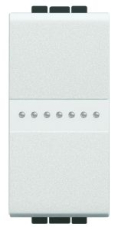 Переключатель Livinglight Axial промежуточный с автоматическими клеммами, 1 модуль (белый)