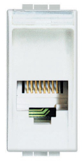 Розетки телефонные RJ11 Livinglight, соединение К10, кат. 2, 1 модуль (белый)