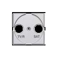 Лицевая Axolute панель для розеток TV/FM + SAT (алюминий)