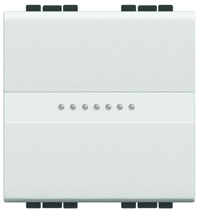 Переключатель Livinglight Axial с автоматическими клеммами, 2 модуля (белый)