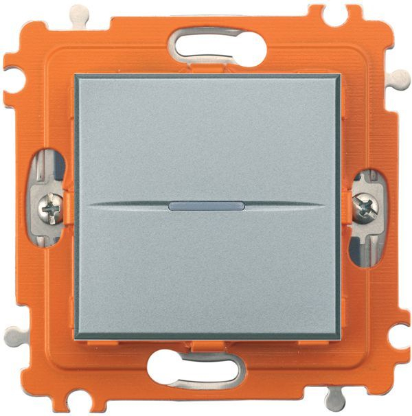 Выключатель нажимной Axolute Axial, 2 модуля (алюминий) Выключатель нажимной Axolute Axial, 2 модуля (алюминий)