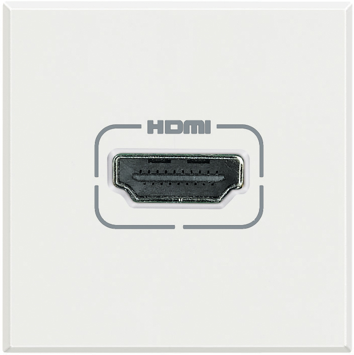Разъем HDMI Axolute, 2 модуля (белый) Разъем HDMI Axolute, 2 модуля (белый)