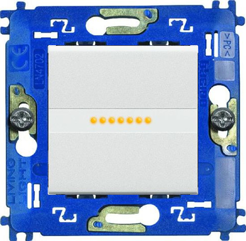 Выключатель Livinglight Axial одноклавишный с подсветкой, на зажимах (белый) Выключатель Livinglight Axial одноклавишный с подсветкой, на зажимах (белый)