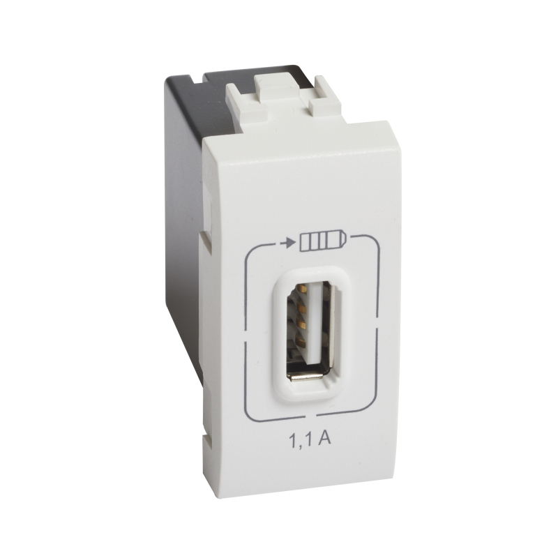 Livinglight. Розетка USB для зарядки мобильных устройств 1,1А 230/5В. 1 модуль. Цвет Белый Livinglight. Розетка USB для зарядки мобильных устройств 1,1А 230/5В. 1 модуль. Цвет Белый