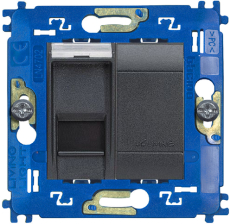Розетка компьютерная RJ45 Livinglight, кат. 5E (антрацит) Розетка компьютерная RJ45 Livinglight, кат. 5E (антрацит)