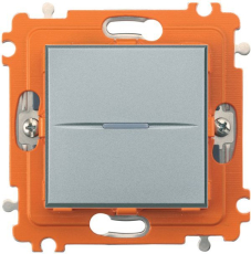 Выключатель нажимной Axolute Axial, 2 модуля (алюминий) Выключатель нажимной Axolute Axial, 2 модуля (алюминий)